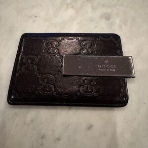 Gucci Guccisimo Black Leather Money Clip